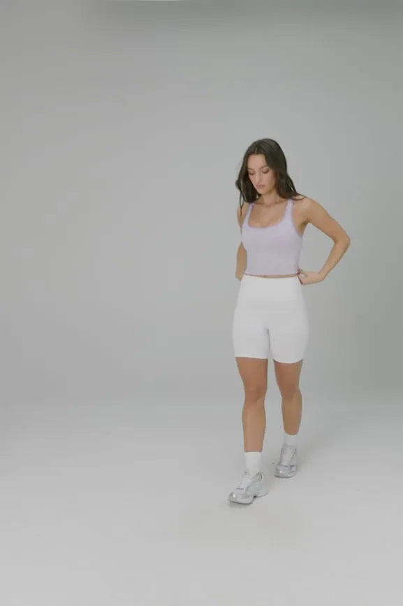 Seamless Cropped Built-In Bra Tank