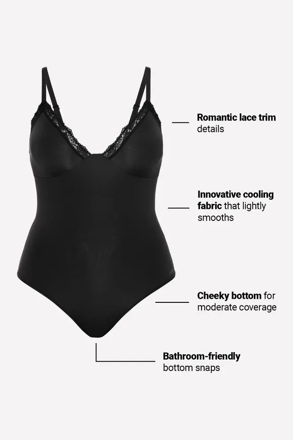 Smoothed Reality Lace Brief Bodysuit