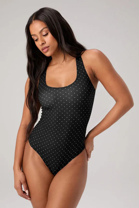 Stretchy Fit Racerback Thong Bodysuit