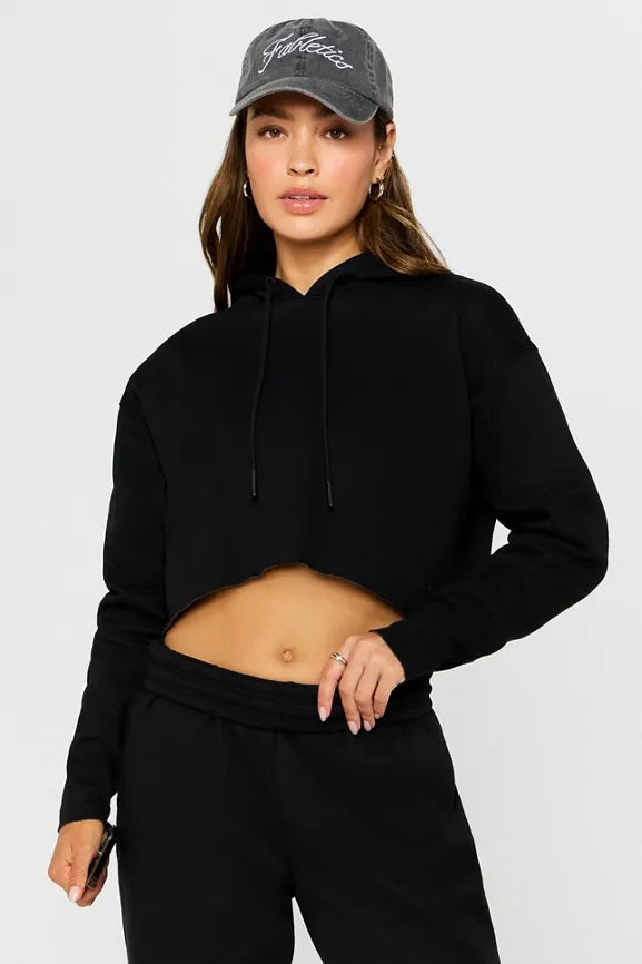 Cozy Fleece Everyday Cropped Hoodie