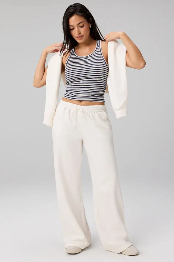 Modal Rib High Neck Built-In Bra Tank