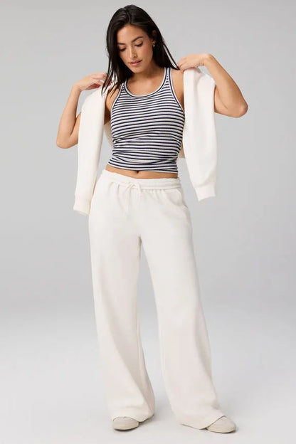 Modal Rib High Neck Built-In Bra Tank