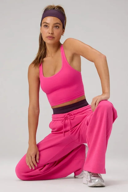 Seamless Cropped Built-In Bra Tank
