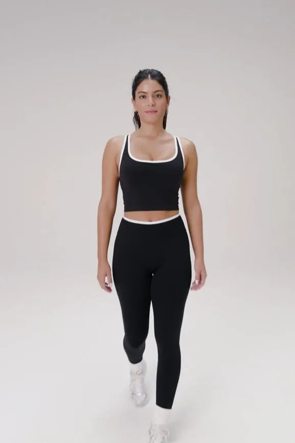 Seamless Cropped Built-In Bra Tank