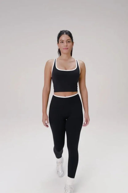 Seamless Cropped Built-In Bra Tank